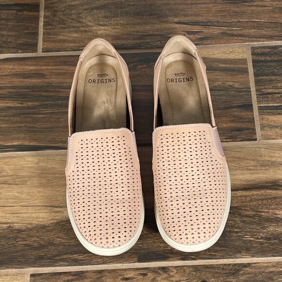 Earth Origins Elin Womens Size 8 Wide Shoes Dusty Pink Leather Casual Slip On - Picture 11 of 13